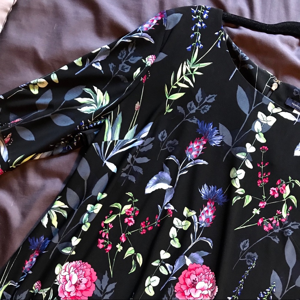 Vibrant floral bell sleeve dress- Tommy Hilfiger